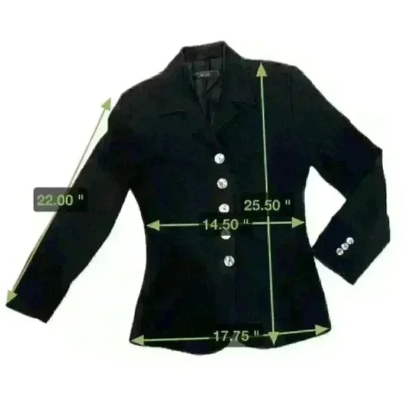GO from Nordstrom, Black Blazer, Size 4 - Picture 6 of 7